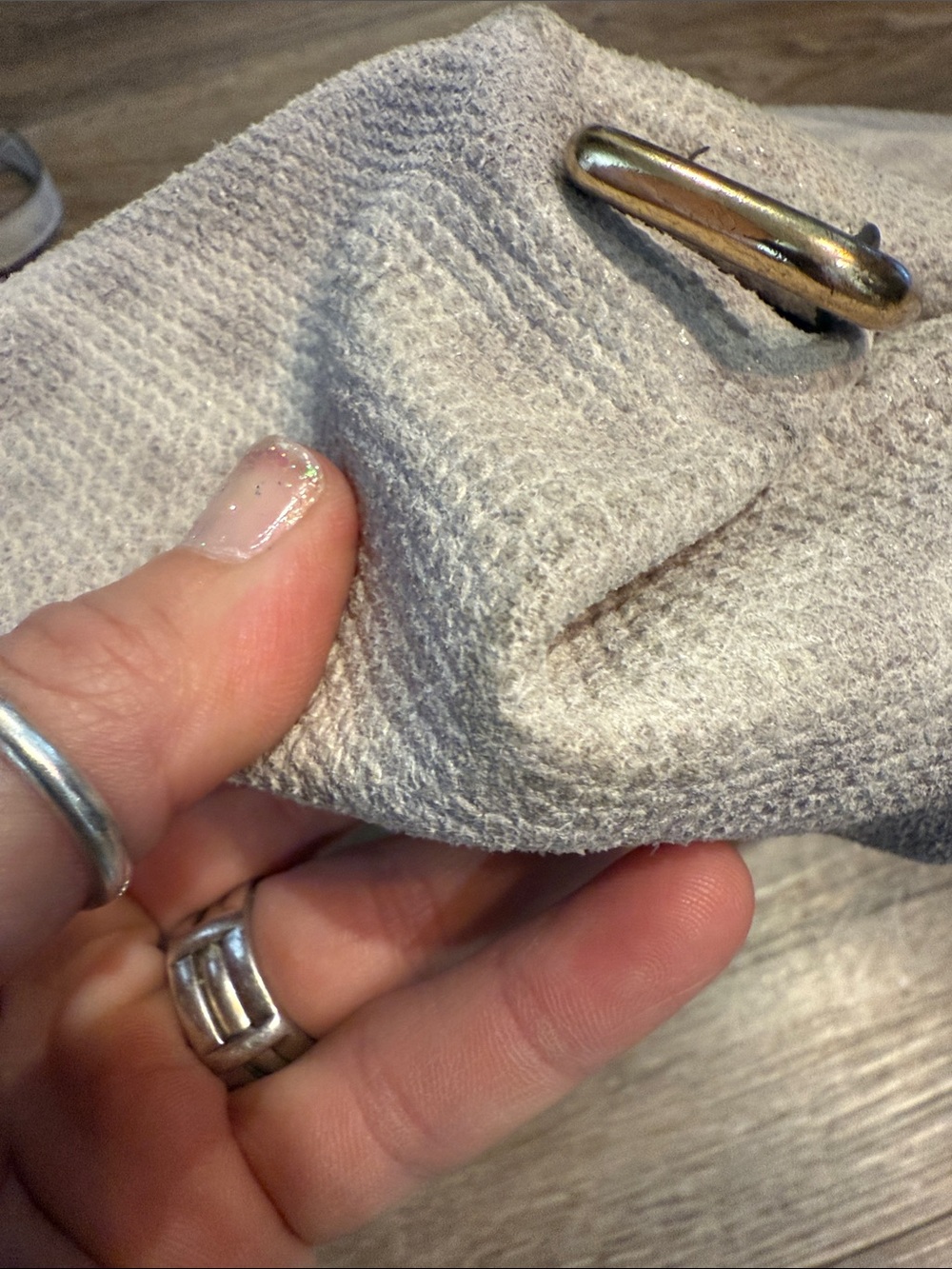 G.I.L.I. GOT IT LOVE IT Gray Snakeskin Leather Convertible Handbag Backpack - Picture 9 of 11